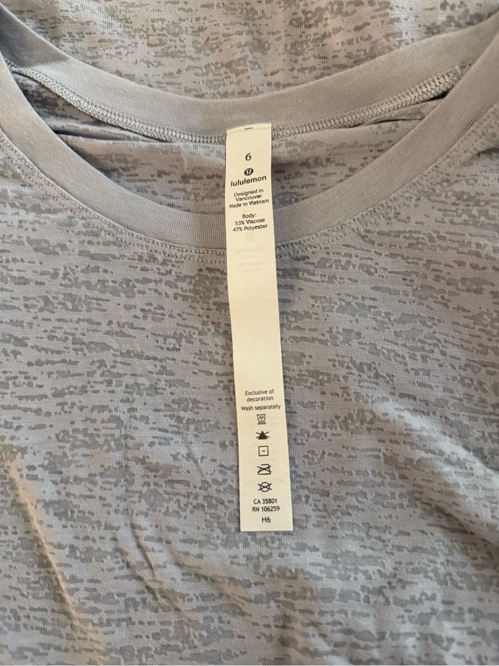 lululemon athletica Light Gray Long Sleeve Tie-Front Top - Picture 5 of 8
